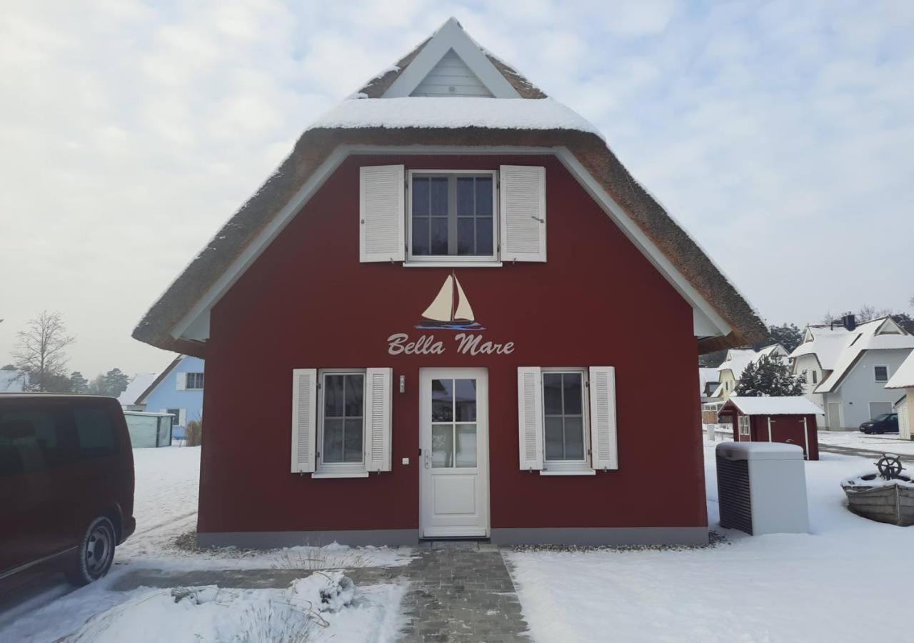 Modernes Reetdach-Ostseeferienhaus Bella Mare, Insel Usedom Mit Sauna, Kamin & Sonnenterrasse Zirchow Exterior foto