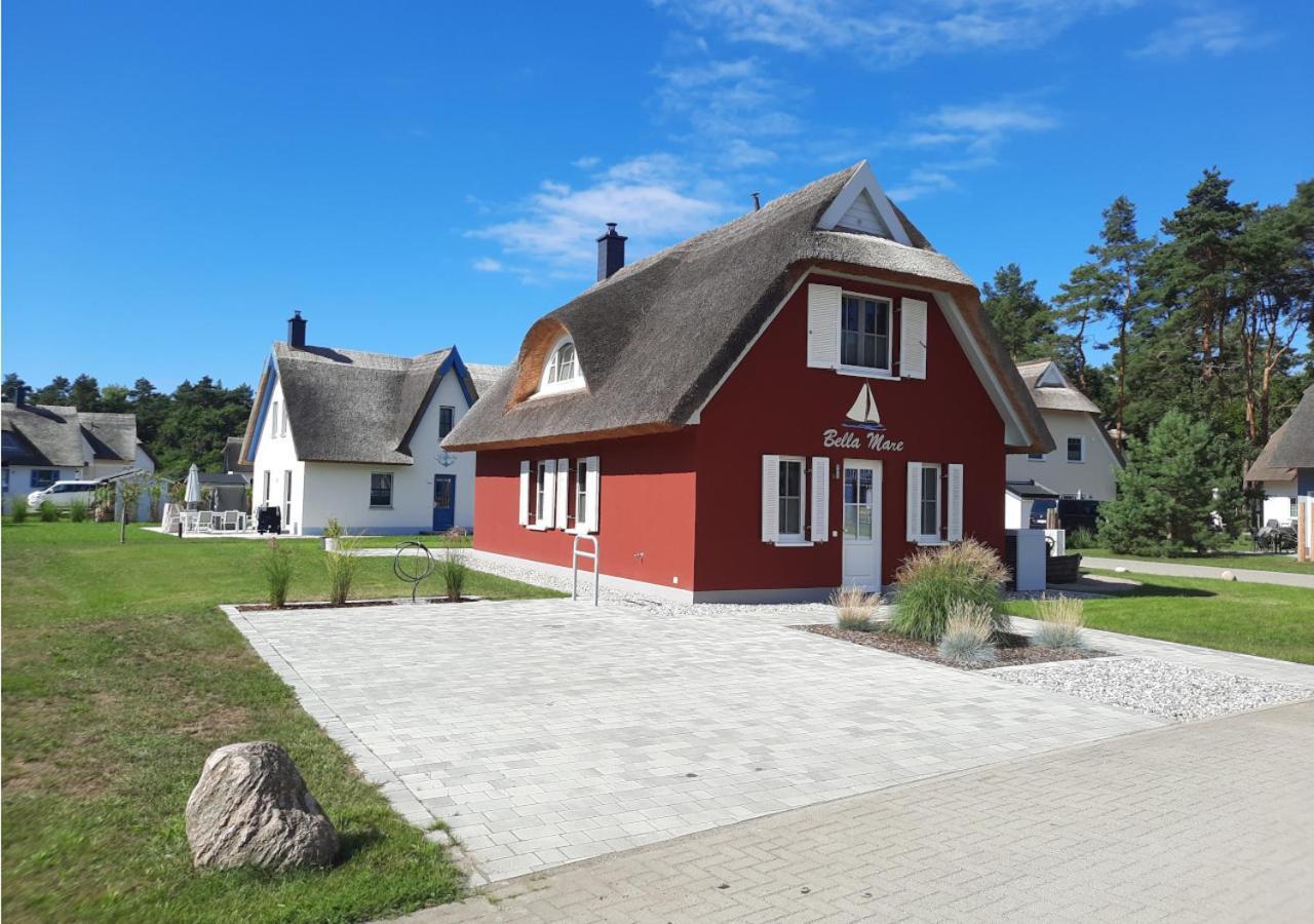 Modernes Reetdach-Ostseeferienhaus Bella Mare, Insel Usedom Mit Sauna, Kamin & Sonnenterrasse Zirchow Exterior foto